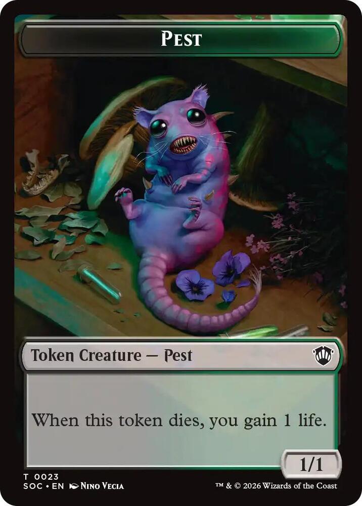 Saproling // Pest (0023) Double-Sided Token (Back)